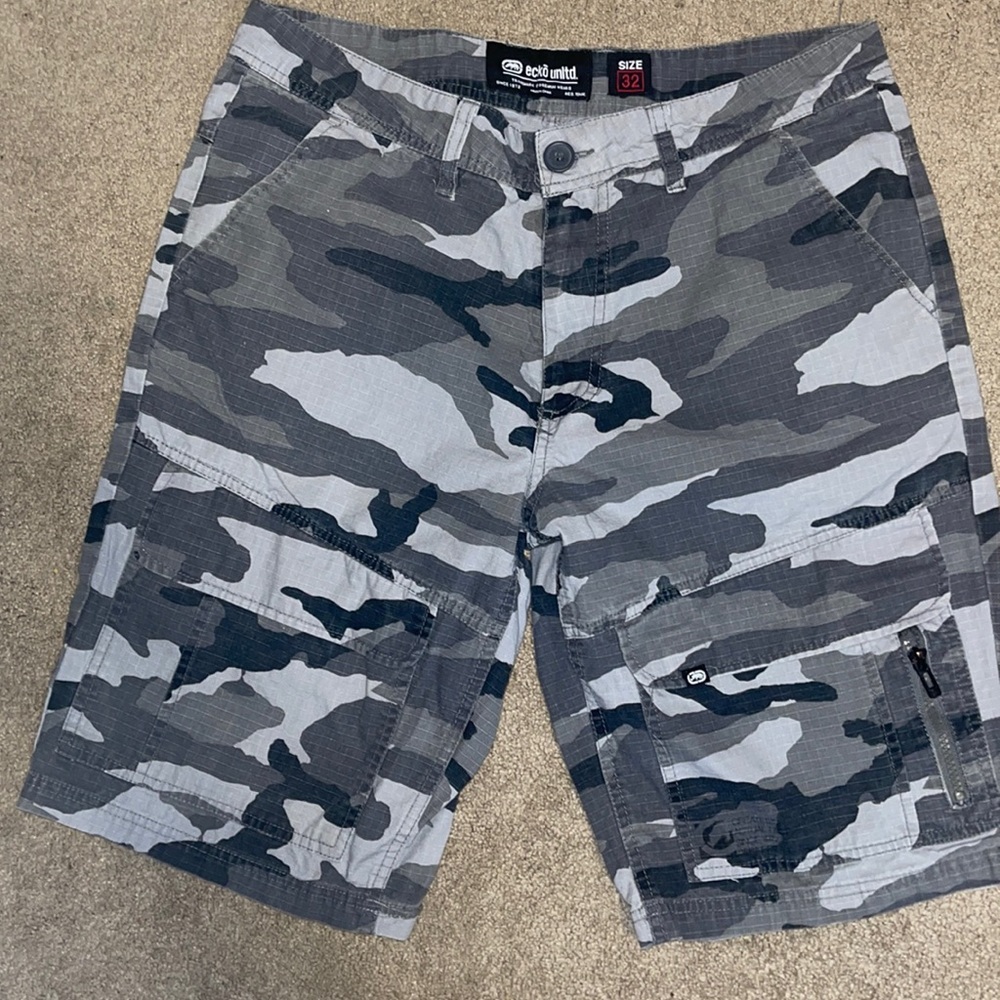 Mens Ecko Camo Shorts